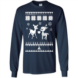 Rudolph and Clarice Ugly Christmas Sweater - Long Sleeve T-Shirt