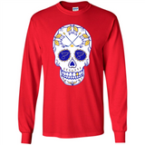 St. Louis Blues Hockey Sugar Skull Day of the Dead
