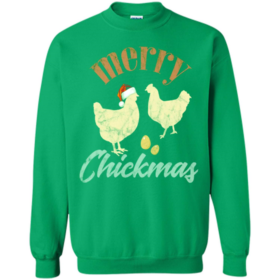 Christmas Chicken Vintage Shirt Funny Santa Hen Farmer Lover - Sweatshirt