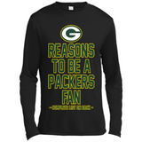 Reasons to be a Green Bay Packers Fan Complete List on Back - Canvas Long Sleeve T-Shirt