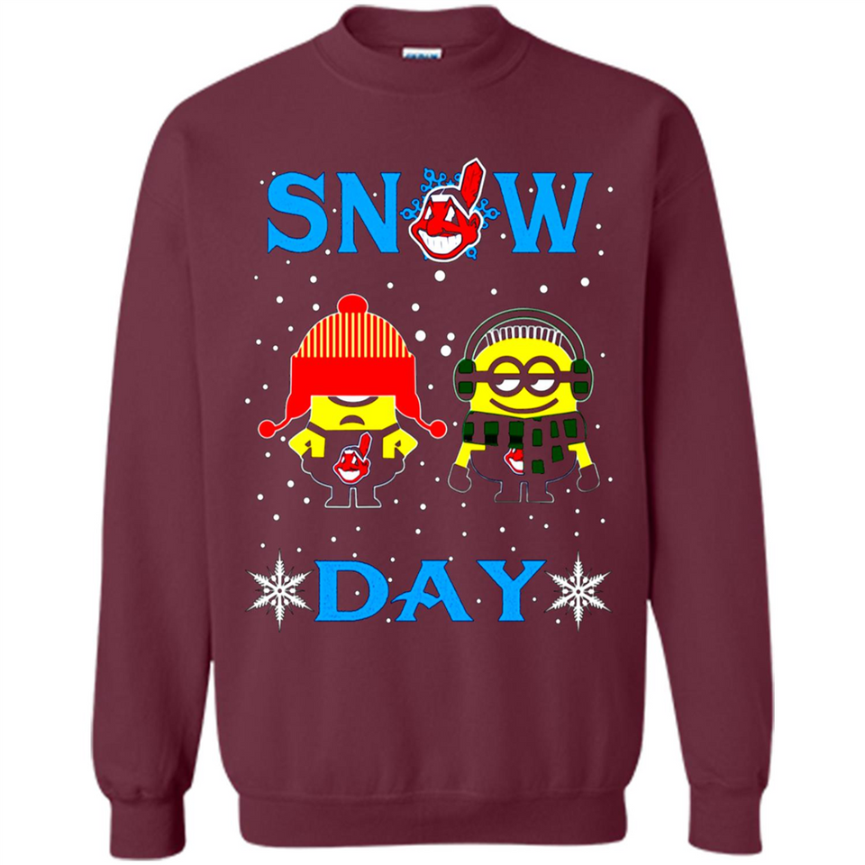Snow Day Shirt For Cleveland Indians Vs Minion Fans pingpong