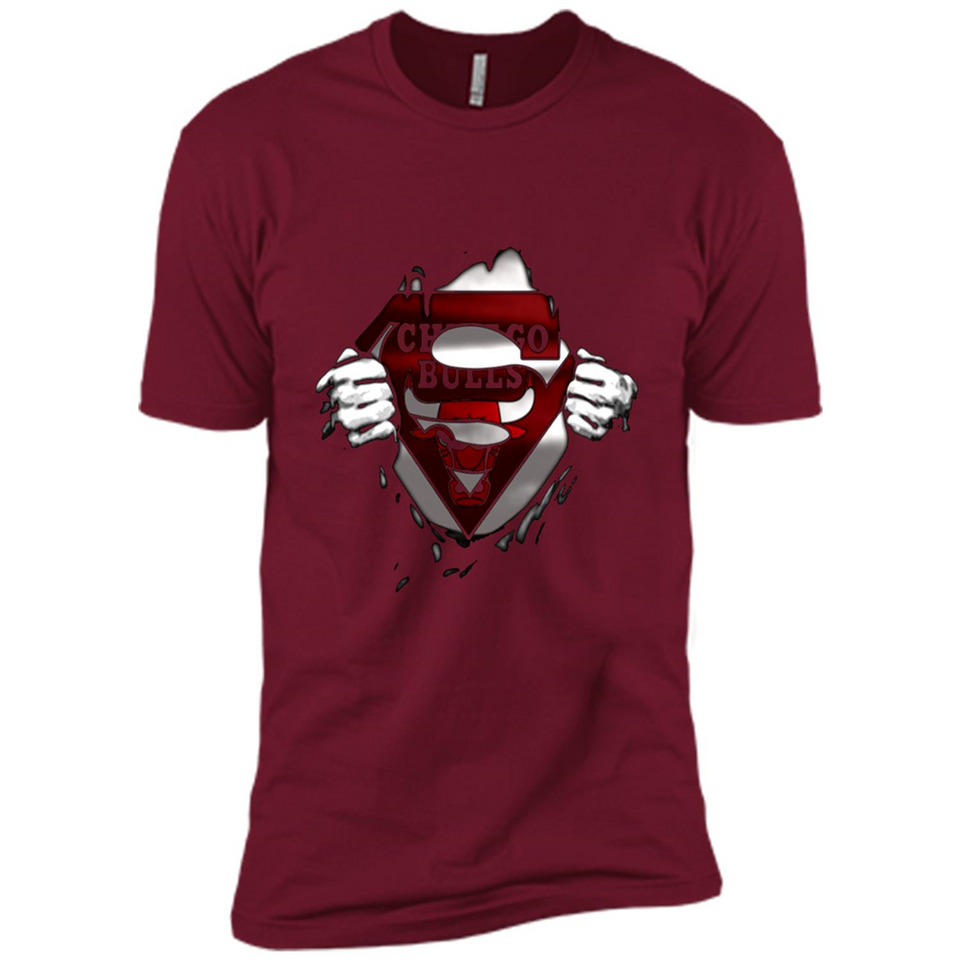 Chicago Bulls And Superman Fans - Premium Short Sleeve T-Shirt