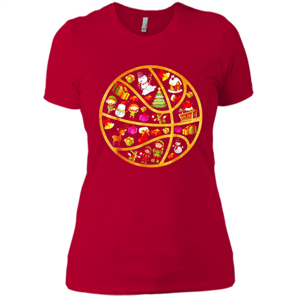Basketball Christmas Ornament - Ladies' Boyfriend T-Shirt