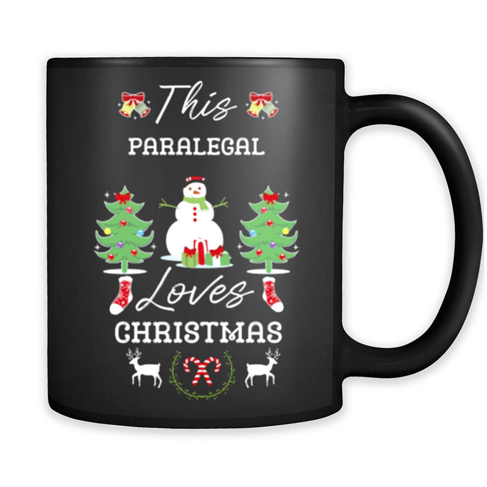 This Paralegal Loves Christmas Tree Shirt with Snowman