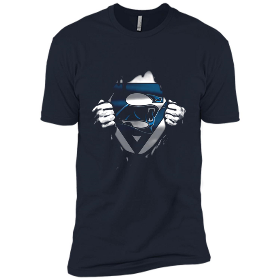 Carolina Panthers And Superman Fans - Premium Short Sleeve T-Shirt