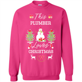 This Plumber Loves Christmas Tree Shirt with Snowman
