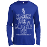 Reasons to be a Chicago White Sox Fan Complete List on Back - Canvas Long Sleeve T-Shirt