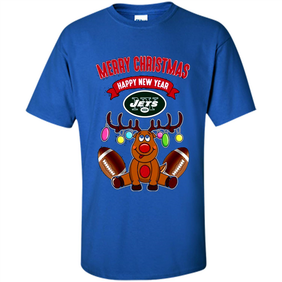 New York Jets NFL Reindeer Funny Merry Christmas And Happy New Year