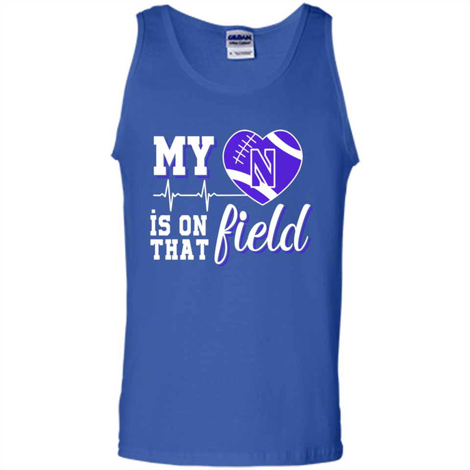 Northwestern Wildcats Football My Heart is on that Field - Tank Top
