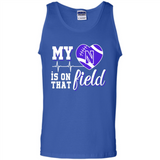 Northwestern Wildcats Football My Heart is on that Field - Tank Top