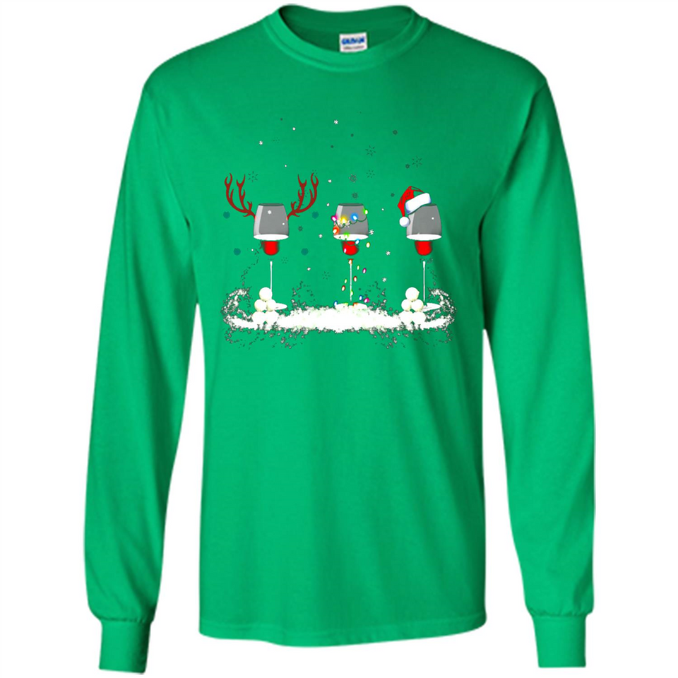 Christmas Red Wine - Merry Xmas T-Shirt - Long Sleeve T-Shirt
