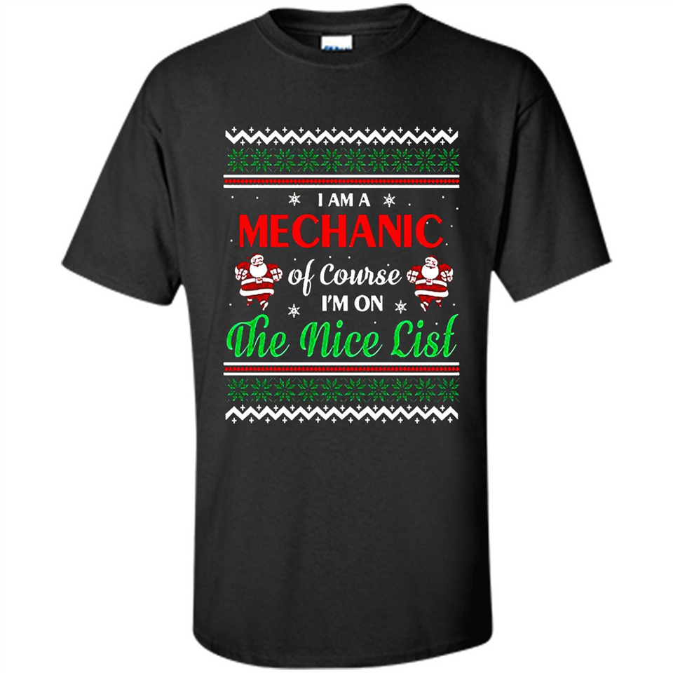 Funny Ugly Christmas T-Shirt Gift for Mechanic - Shirt