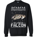 All I Want For Christmas Is The Millennium Falcon ugly PINGPONG