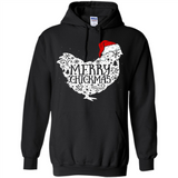 Chicken Christmas T Shirt Merry Chickmas Santa Claus Gifts - Hoodie