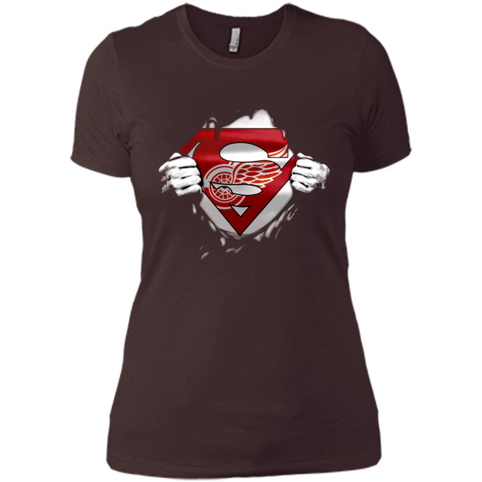 Detroit Red Wings And Superman Fans - Ladies' Boyfriend T-Shirt