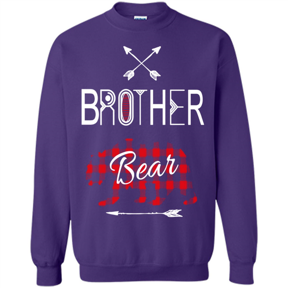 Brother Shirt Buffalo Plaid Family Camping Bear Tee - Sweatshirt