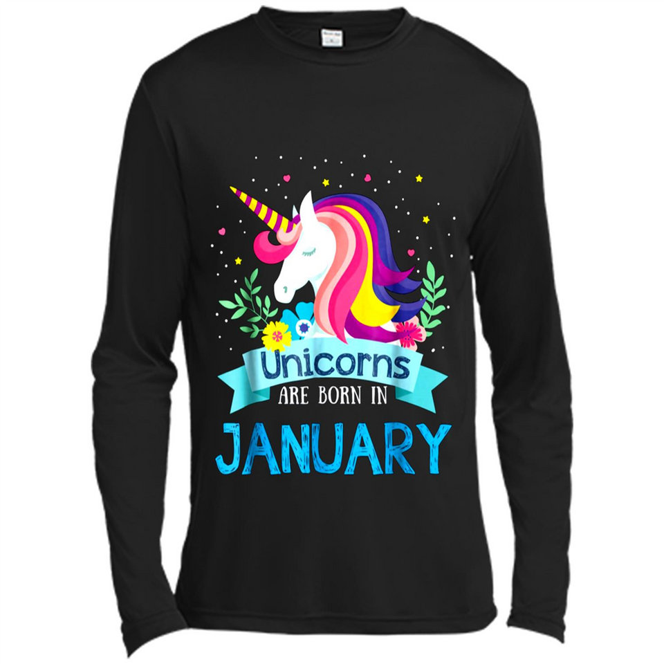 Unicorns are born in January Birthday Rainbow Gift Custom Ultra Cotton