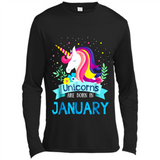 Unicorns are born in January Birthday Rainbow Gift Custom Ultra Cotton