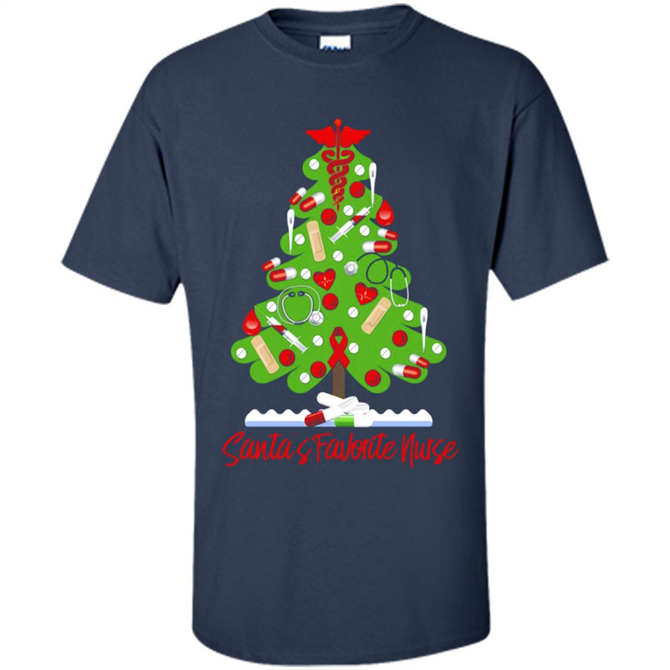Santa's Favorite Nurse Christmas Tee