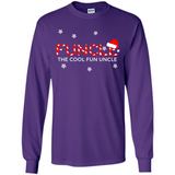 Mens Christmas Funcle The Cool Fun Uncle Definition Xmas - Long Sleeve T-Shirt
