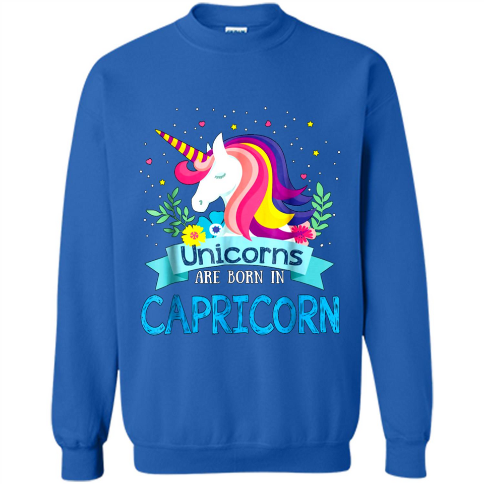 Unicorns are born in Capricorn Birthday Rainbow Gift Custom Ultra Cotton