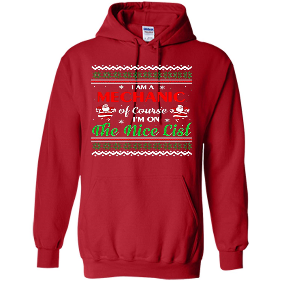 Funny Ugly Christmas T-Shirt Gift for Mechanic - Hoodie