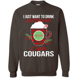 I Just Want To Drink Hot Chocolate & Watch Washington State Cougars Ugly Christmas Sweater PINGPONG