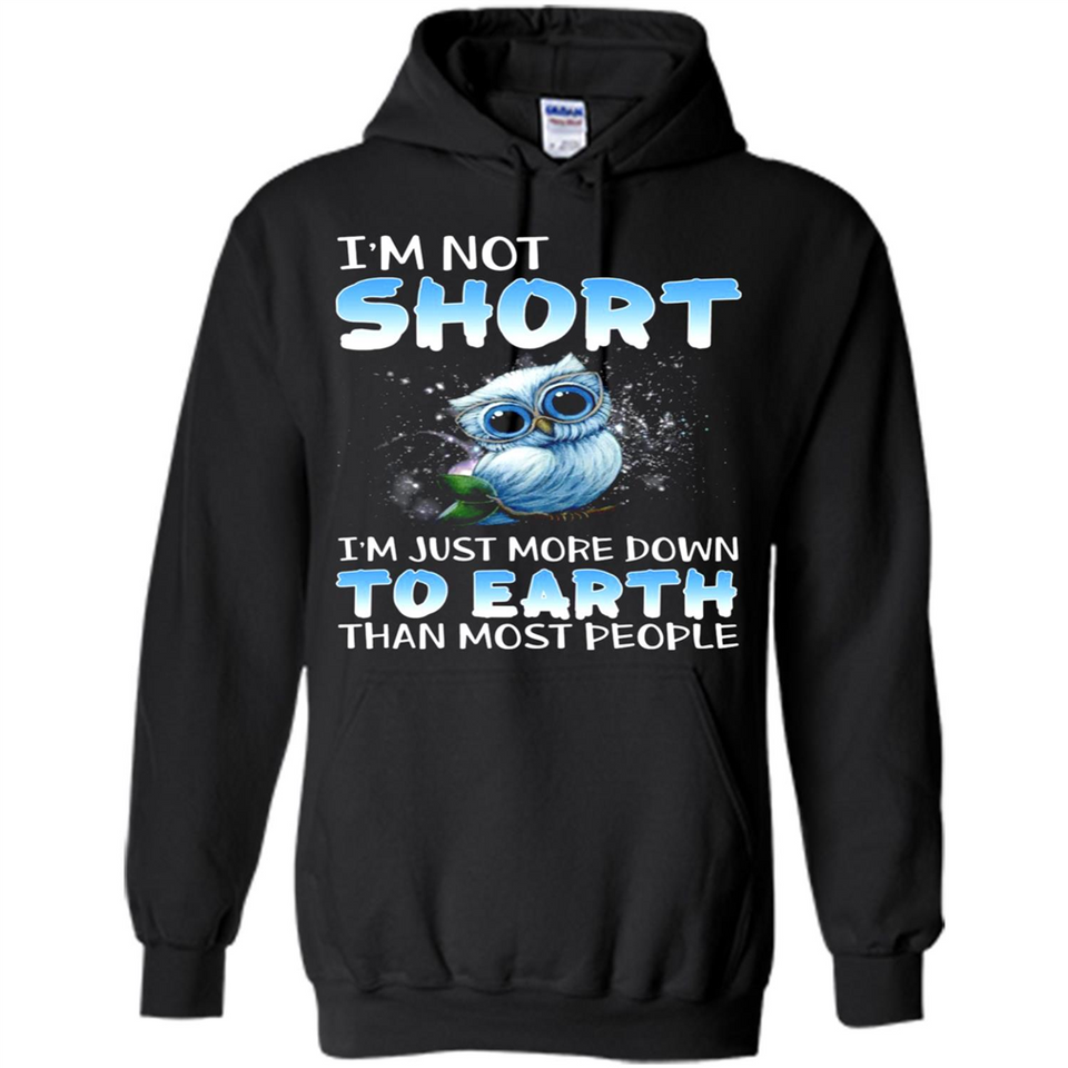 The owl I'm not short I just more down to Earth than most people - Hoodie