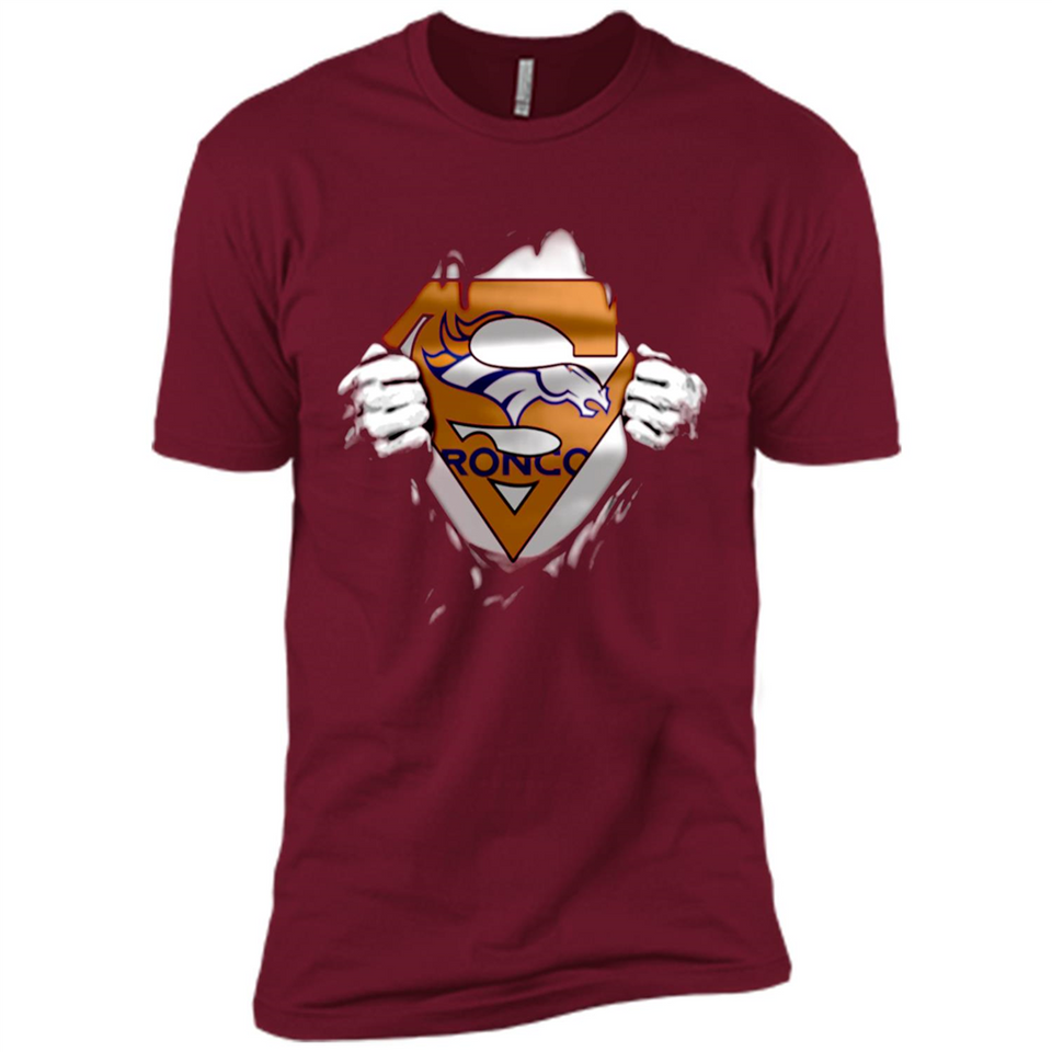 Denver Broncos And Superman Fans - Premium Short Sleeve T-Shirt