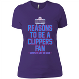Reasons to be a LA Clippers Fan Complete List on Back - Ladies' Boyfriend T-Shirt