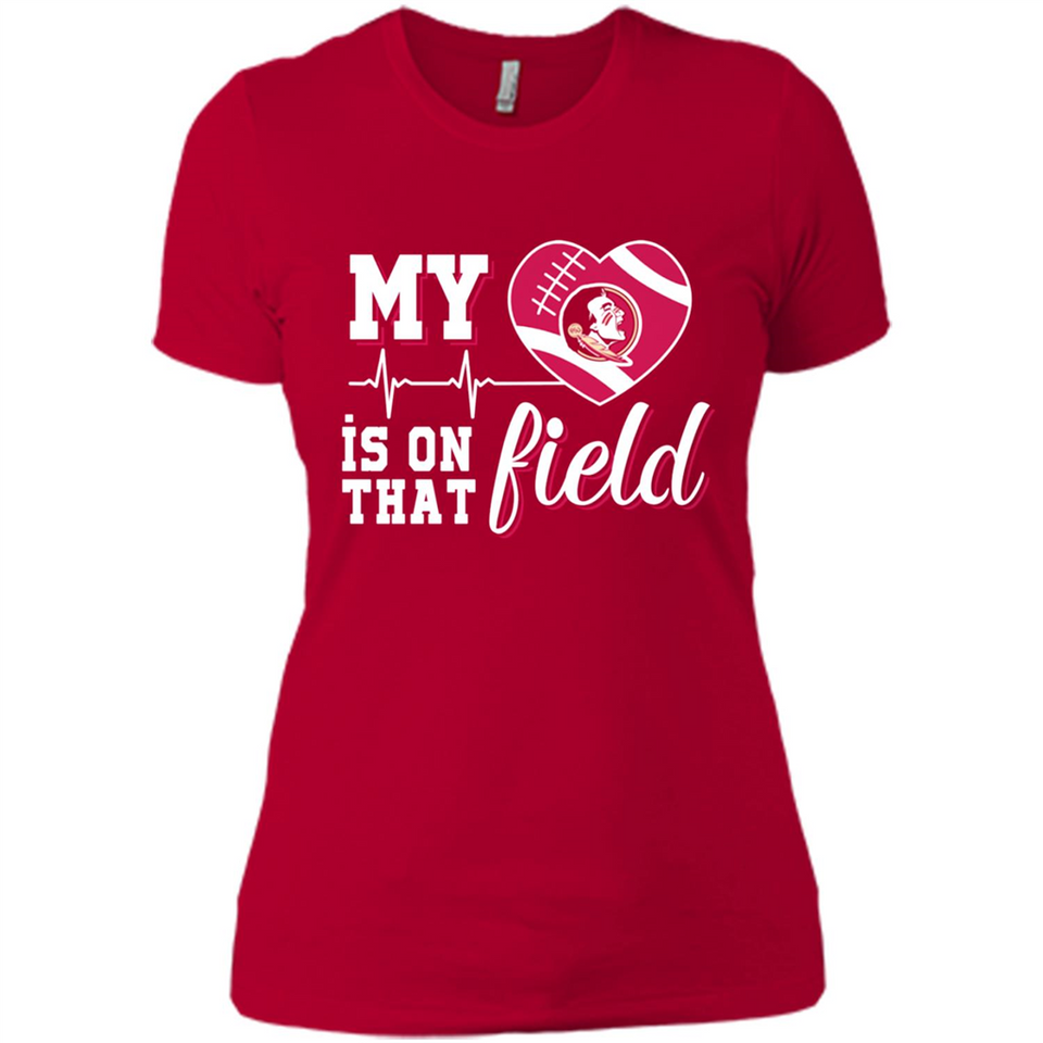 Florida State Seminoles Football My Heart is on that Field - Ladies' Boyfriend T-Shirt