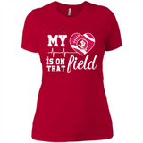 Florida State Seminoles Football My Heart is on that Field - Ladies' Boyfriend T-Shirt