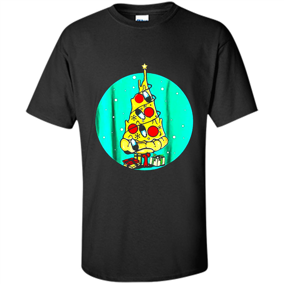 Funny Pizza Ugly Christmas Sweater Xmas Pizza Tree - Shirt