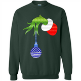 Grinch Holding American Flag ornament Christmas
