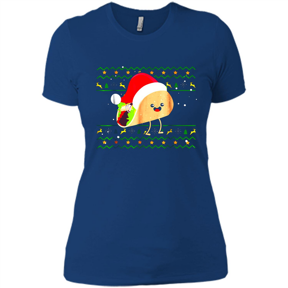TACO Santa Hat Ugly Christmas shirt Ladies' Boyfriend