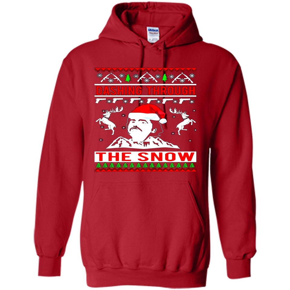 Narcos dashing through the snow Christmas sweatshirt PINGPONG