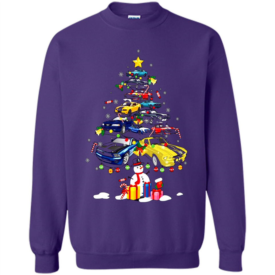 Mustang Tree Christmas Sweatshirt PINGPONG