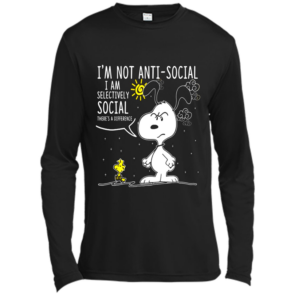Snoopy I'm Not Anti-Social I Am Selectively Social