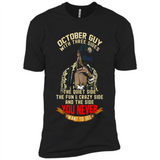 October Guy With Three Sides Quiet Fun Crazy - Premium Short Sleeve T-Shirt
