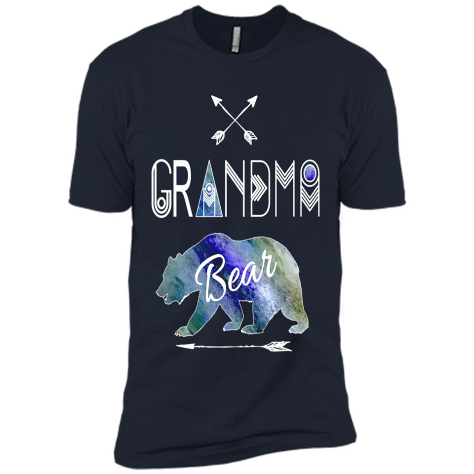 Grandma Bear Shirt Tribal Family Vacation & Camping Tee - Premium Short Sleeve T-Shirt