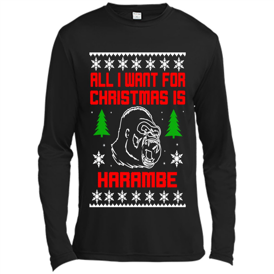 All I Want For Christmas Is HarambeT Rex Attack Reindeer ugly sweater PINGPONG