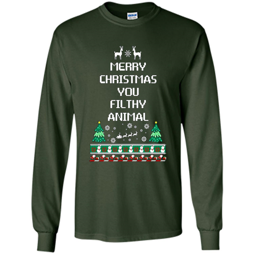 Merry Christmas You Filthy Animal Sweatshirt PINGPONG
