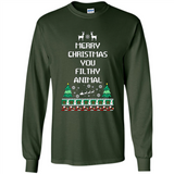 Merry Christmas You Filthy Animal Sweatshirt PINGPONG