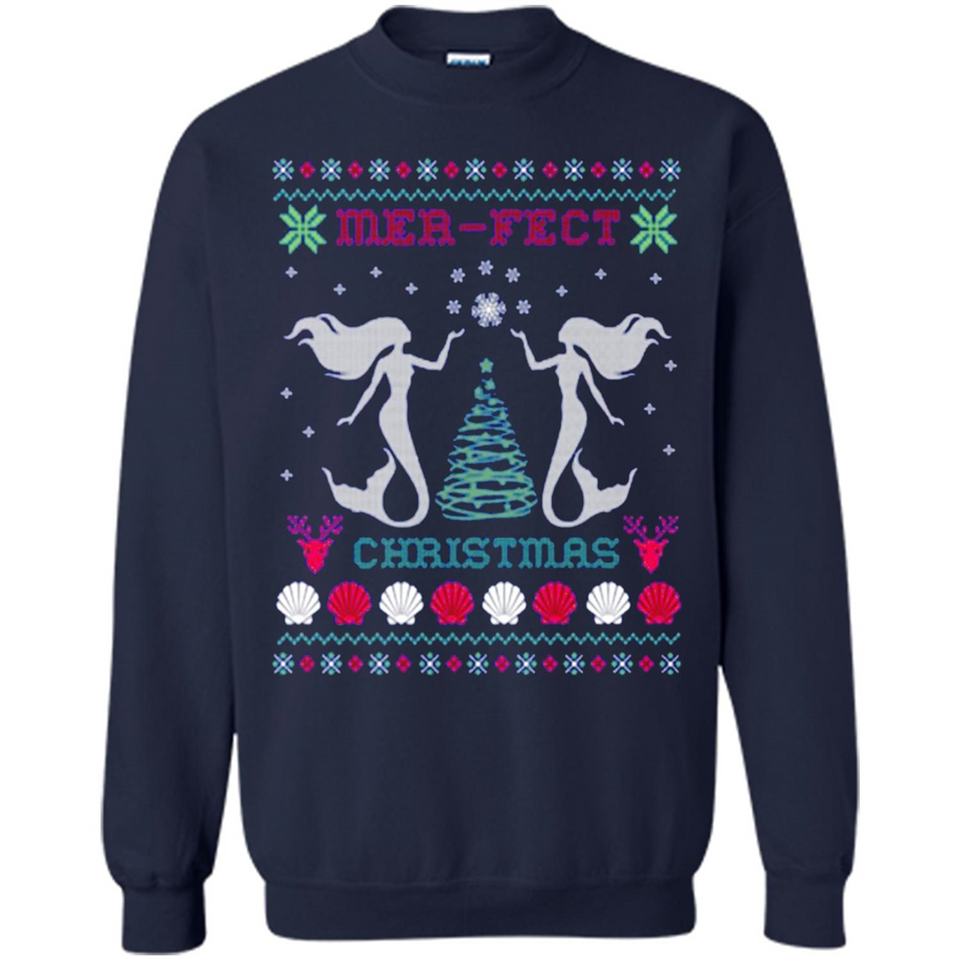 Mermaid Mer-Fect Ugly Christmas Sweater - Sweatshirt