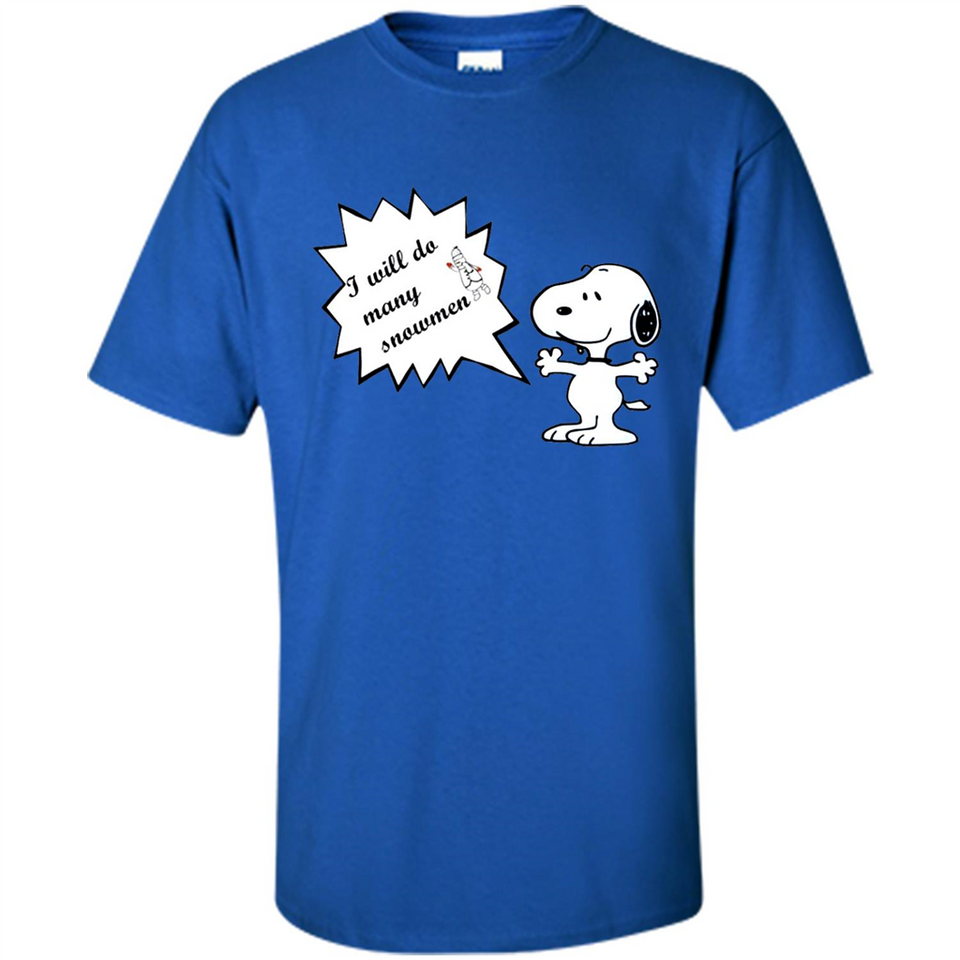 Snoopy I Will Do Many Snowman Christmas