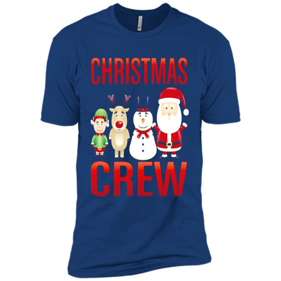 CHRISTMAS CREW Shirt X-mas Santa Snowman Reindeer Elf - Premium Short Sleeve T-Shirt