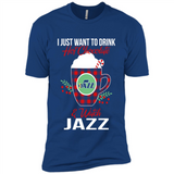 I Just Want To Drink Hot Chocolate & Watch Utah Jazz Ugly Christmas Sweater PINGPONG