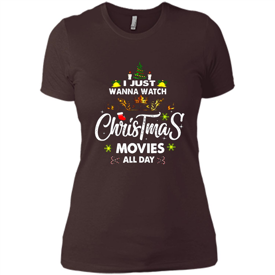 Funny Christmas Movie Shirt, Christmas Movies - Ladies' Boyfriend T-Shirt