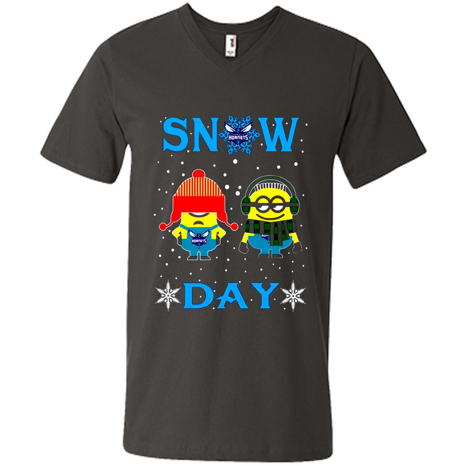 Snow Day Shirt For Charlotte Hornets Vs Minion Fans pingpong