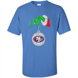 Amazing tee San Francisco 49ers Glitter Grinch Monogram Ornament Christmas Gift - Shirt